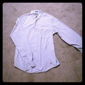 Men's blue button down shirt-size medium